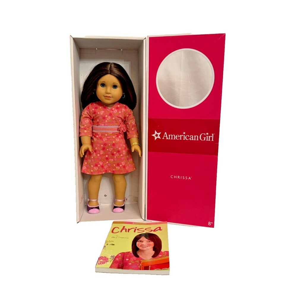 American Girl Chrissa Doll 18 Inch Girl of the Year 2009 Outfit Box & Book